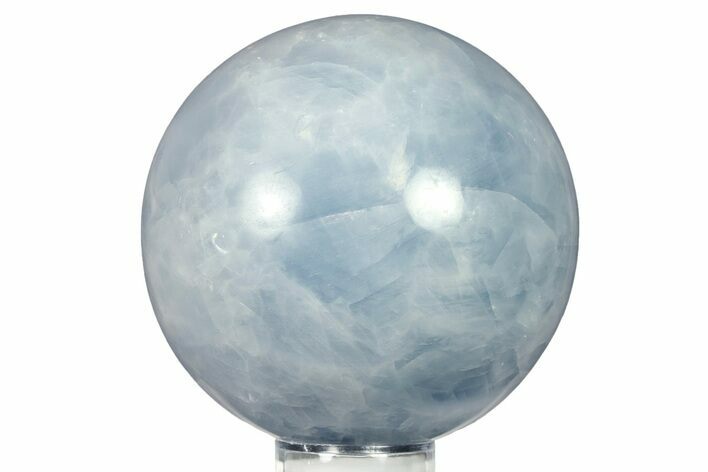 Polished Blue Calcite Sphere - Madagascar #277157